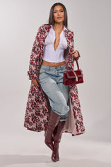 BUY ME ROSES JACQUARD TRENCH
