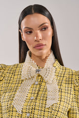 BUTTONED UP PEARL COLLAR