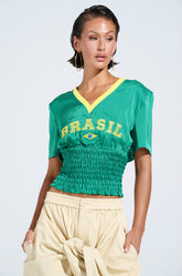 BRASIL RUCHED JERSEY