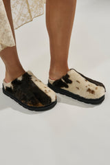 AZALEA WANG GOVINDA MULTI SLIP ON COW PRINT CLOG