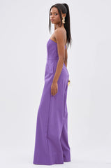 BIG BOSS ENERGY WIDE LEG JUMPSUIT IN PURPLE