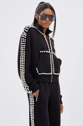 BALLS TO THE WALL ZIP UP SWEATSHIRT IN BLACK
