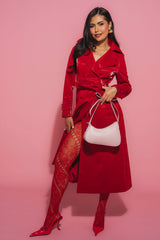 DOZEN ROSES LIQUID VELVET TRENCH