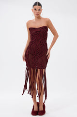 ALL OVER THE PLACE BRAIDED MINI DRESS
