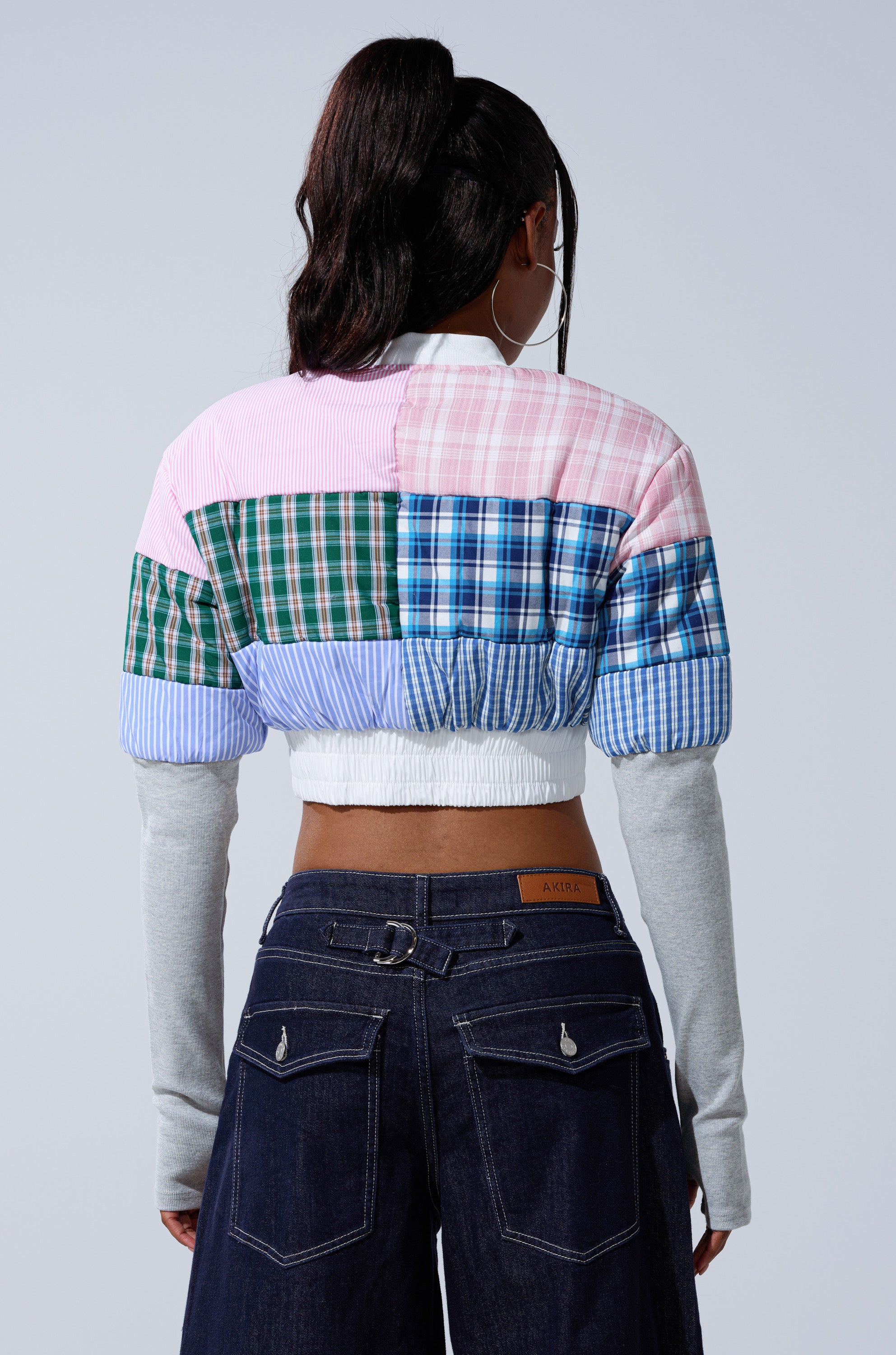 BABY GIRL PATCHWORK BOMBER