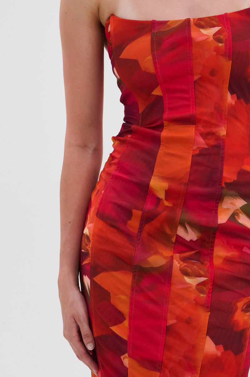 ARCHETYPE PRINTED MIDI DRESS