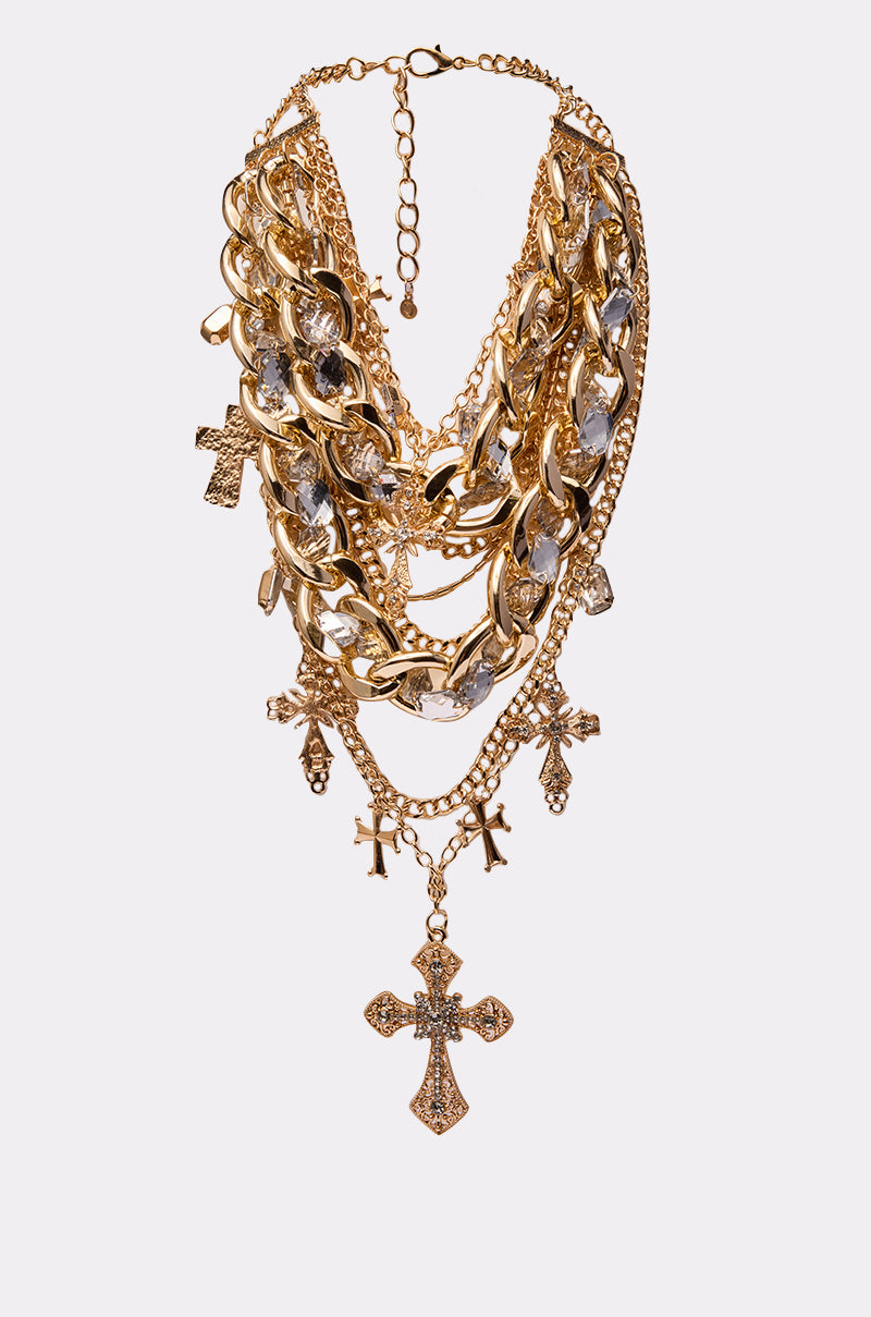 CROSS ME NECKLACE IN GOLD