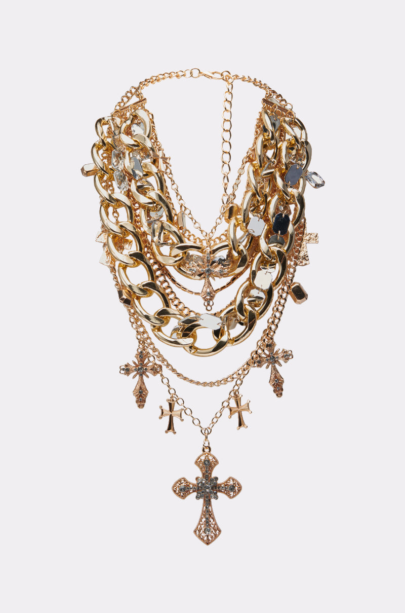 CROSS ME NECKLACE IN GOLD