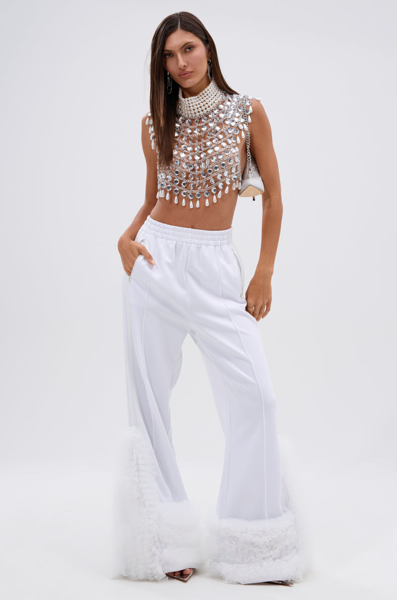 CLEOPATRA RHINESTONE CHAIN TOP