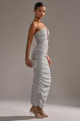 CANT GET ENOUGH SLINKY RUCHED MAXI DRESS