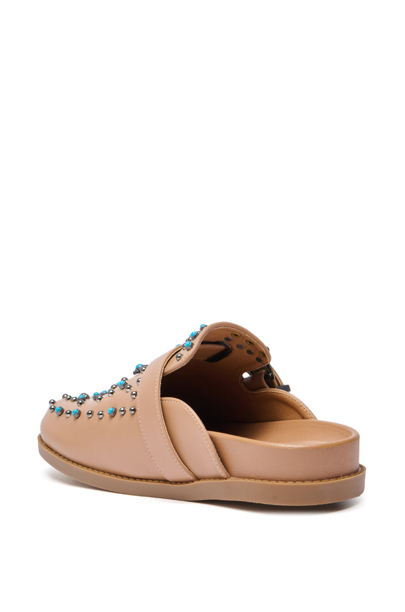 AZALEA WANG FLAIR TAN EMBELLISHED CLOG