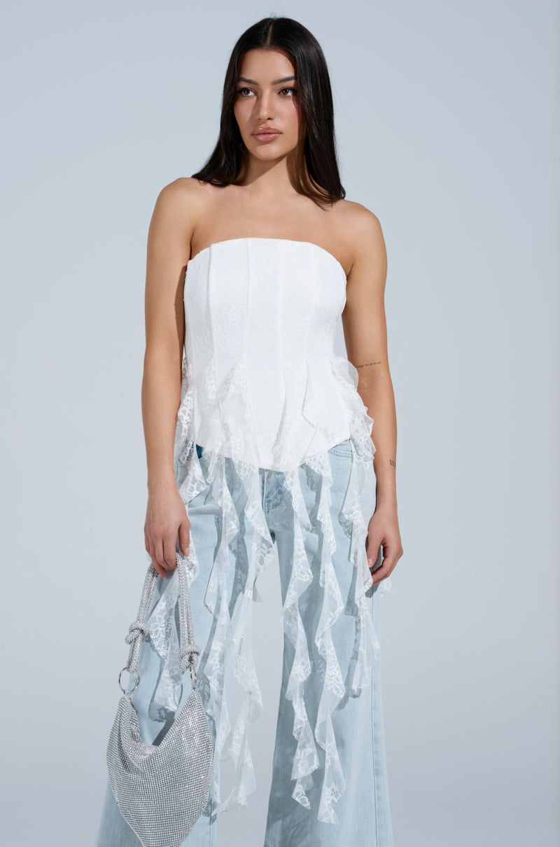 BELLE OF THE BALL LACE TRIM CORSET