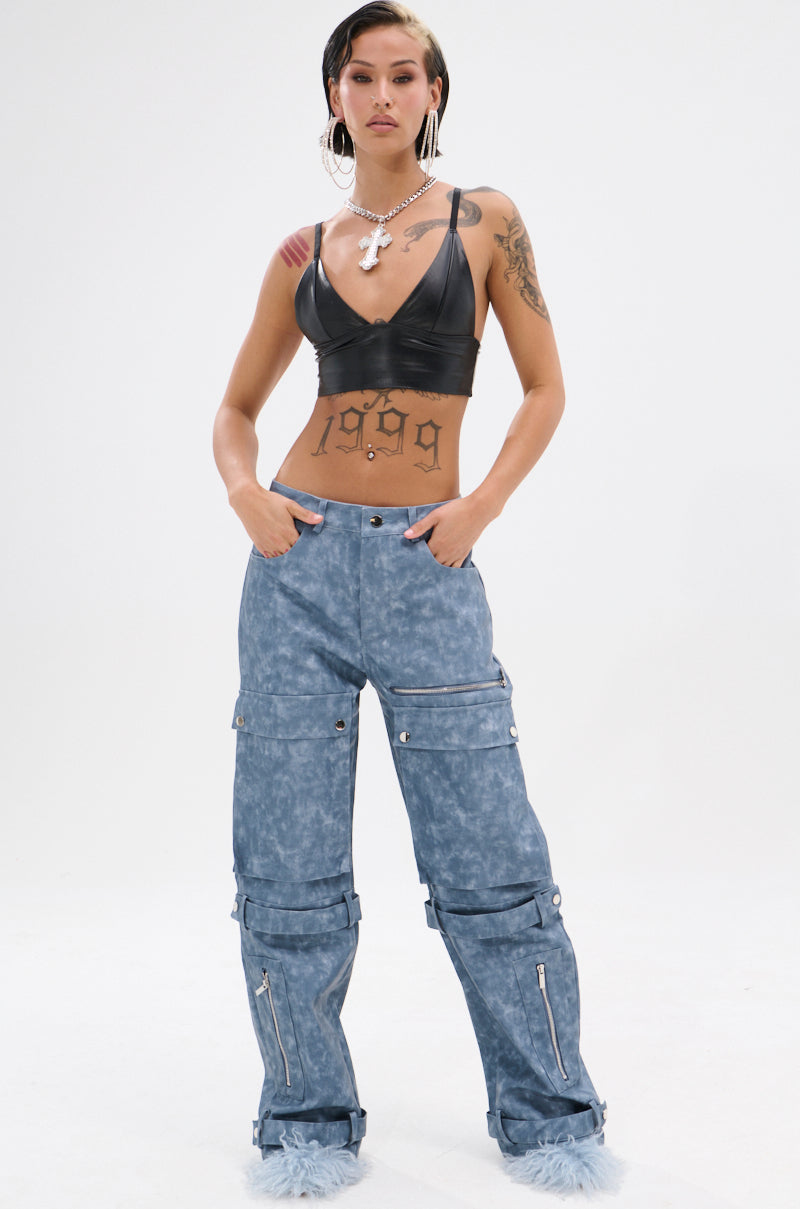 ALL AROUND THE CITY PU TROUSER