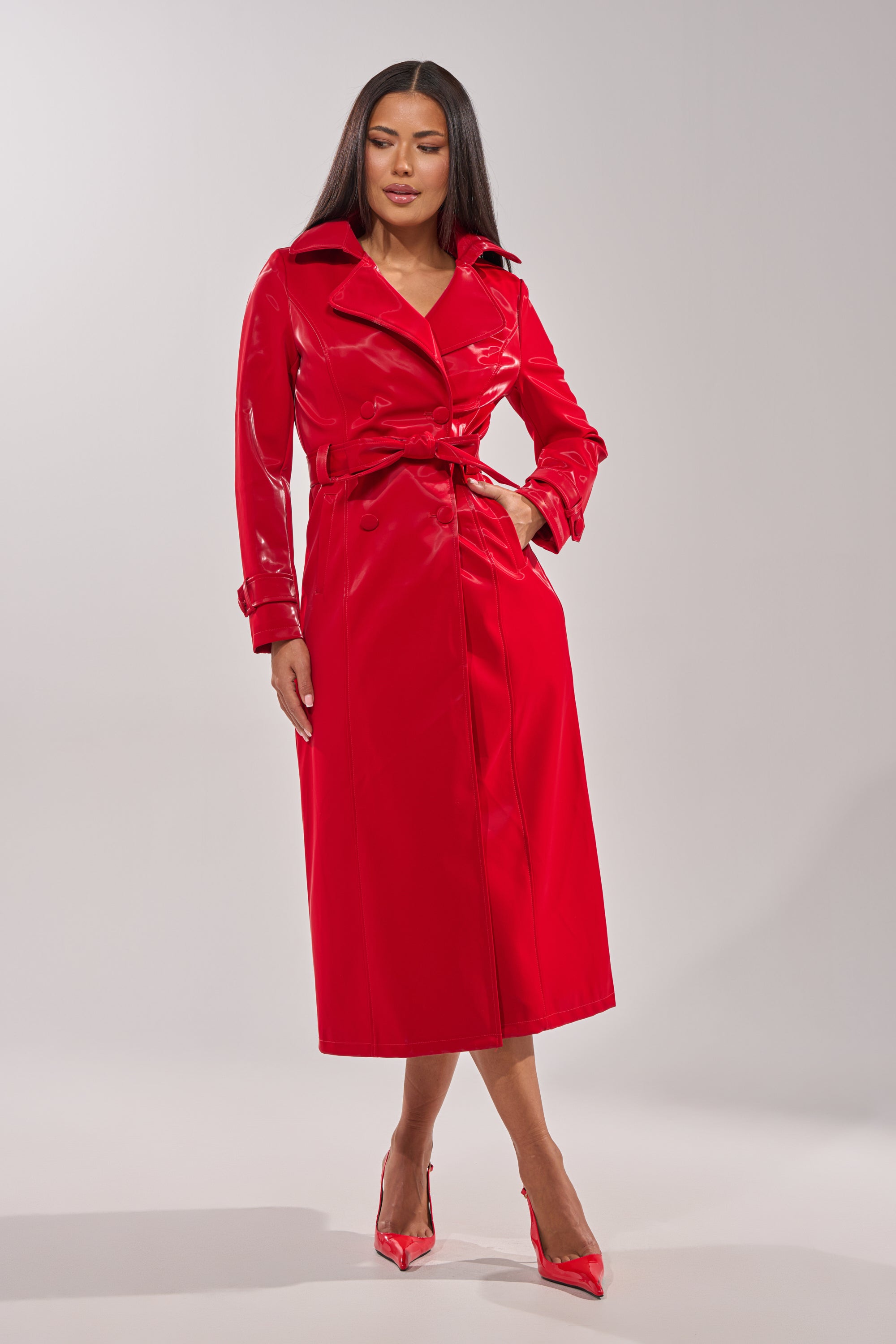 DOZEN ROSES LIQUID VELVET TRENCH