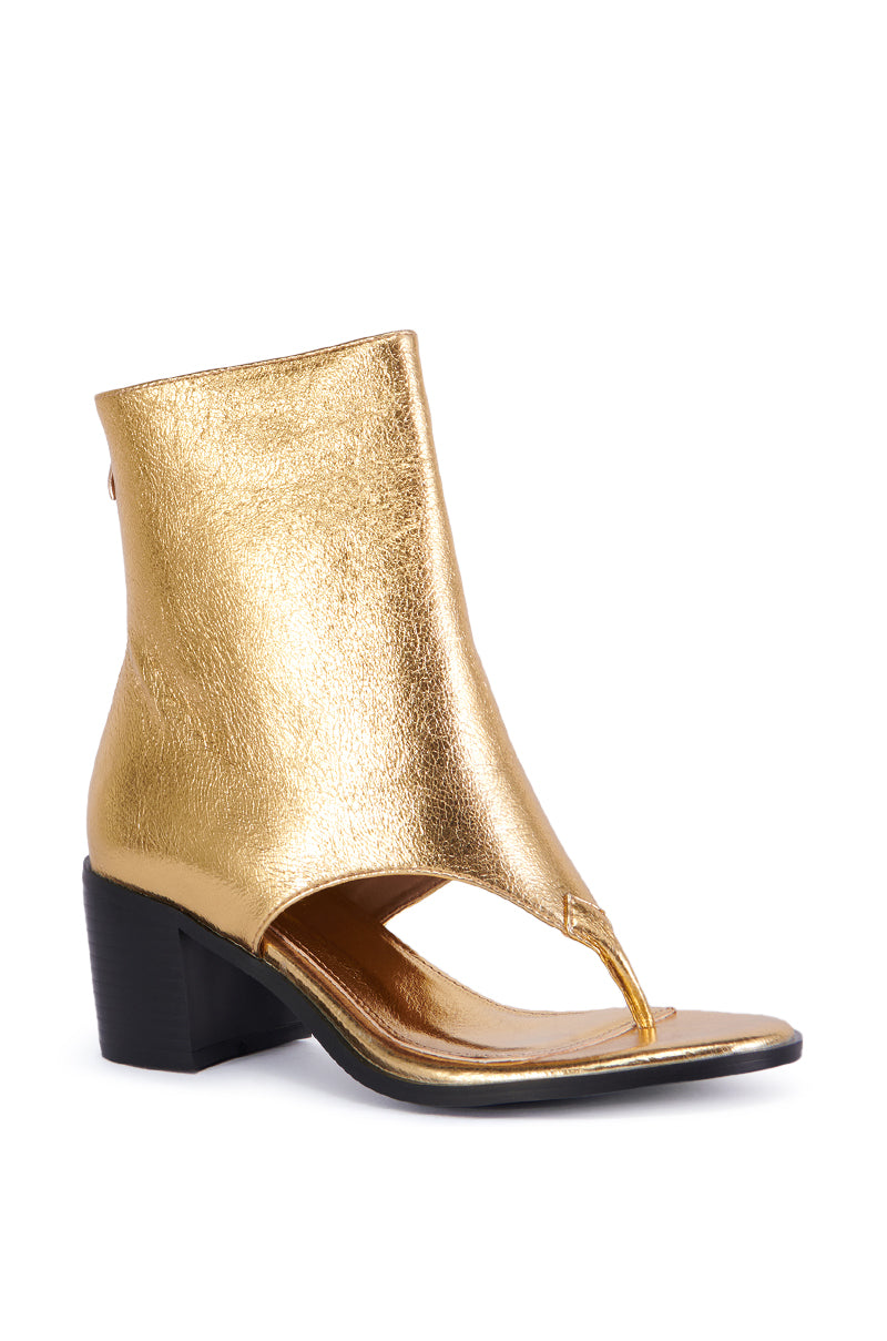 AZALEA WANG GRAYSON GOLD GLADIATOR SANDAL