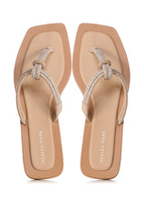 AZALEA WANG IVELLA SILVER ROPE SANDAL