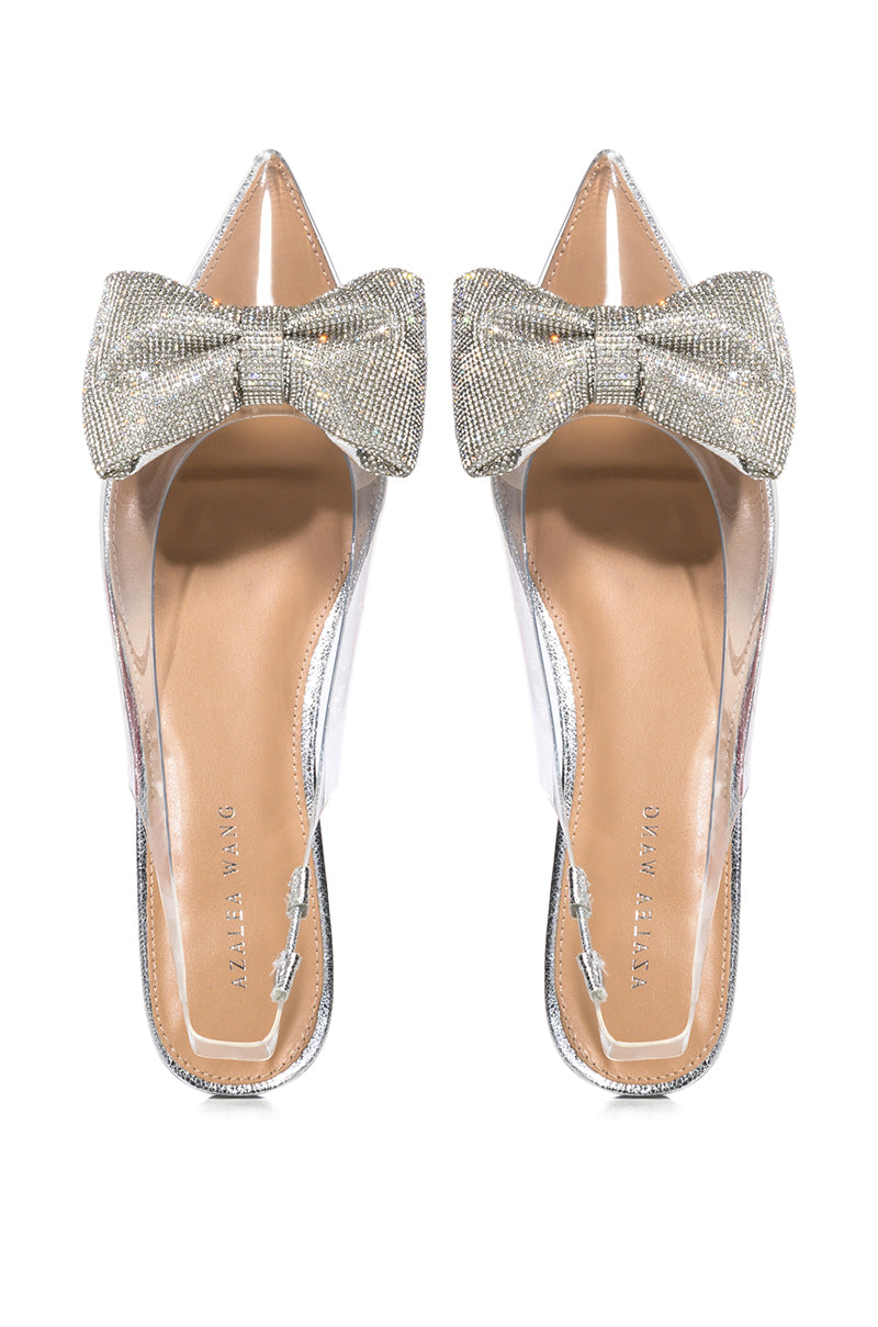 AZALEA WANG LOULOU SILVER AND CLEAR FLAT