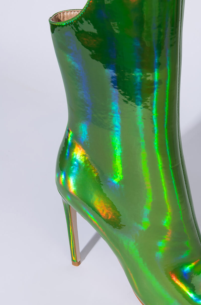 AZALEA WANG HALO SEXY STILETTO BOOTIE IN GREEN