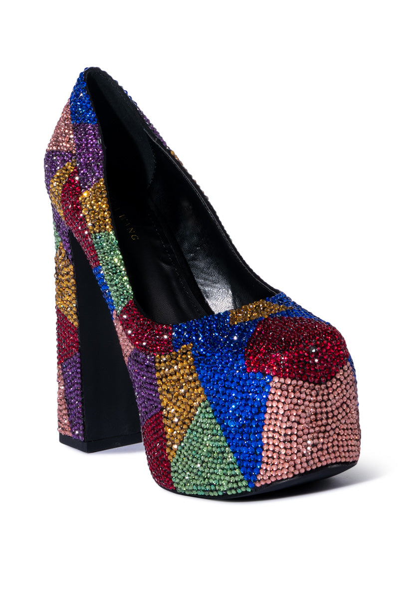 AZALEA WANG MARGARET EMBELLISHED PUMP IN MULTI
