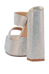 AZALEA WANG NARICE GOLD RHINESTONE SANDAL