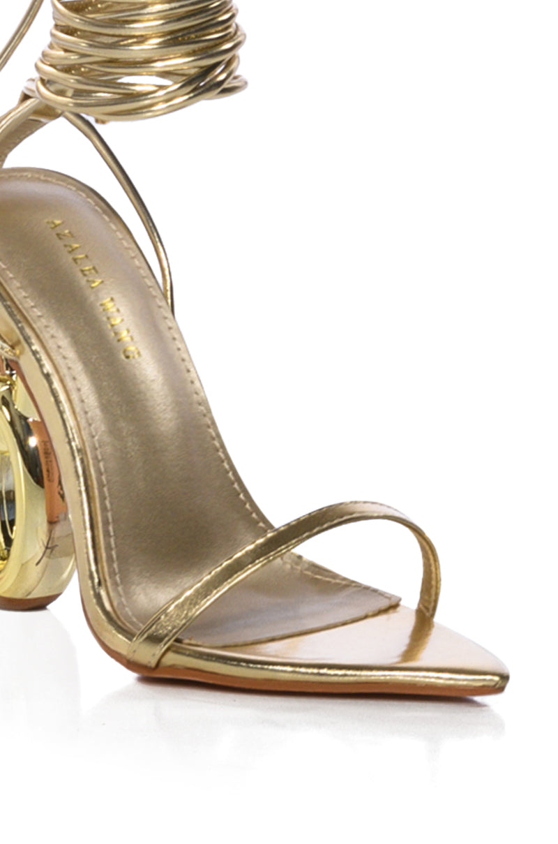 AZALEA WANG SHAWNA GOLD SANDAL