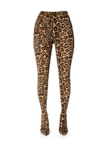 AZALEA WANG BAYBAY LEOPARD PRINT PANTS BOOT