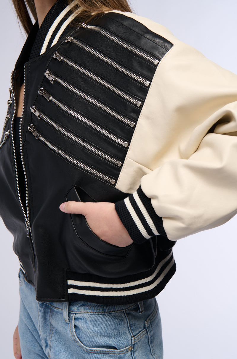 BEAM ME UP ZIPPERED BOMBER