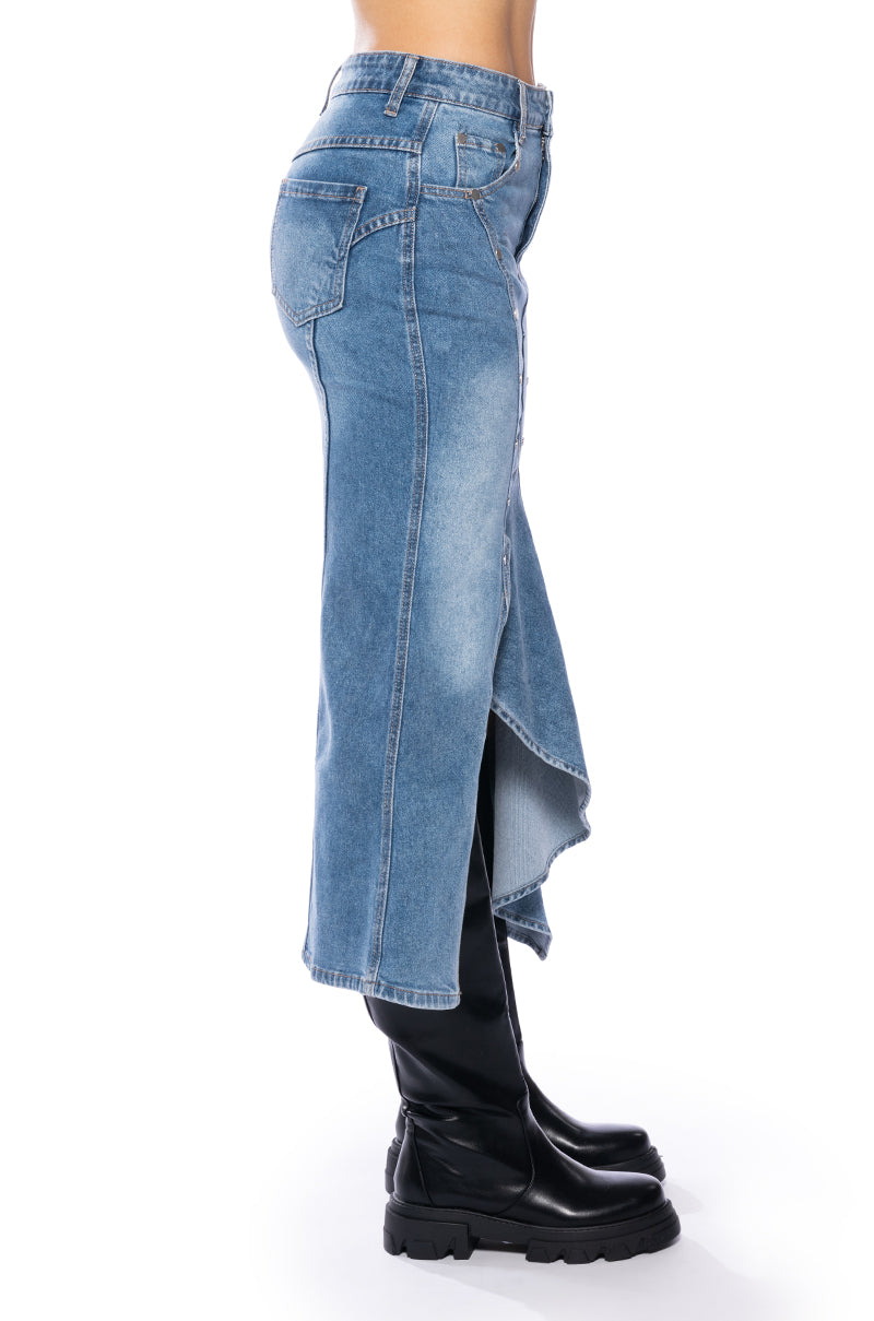 ARIELE MID DENIM SKIRT