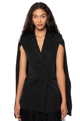 BLAZER CAPE IN BLACK