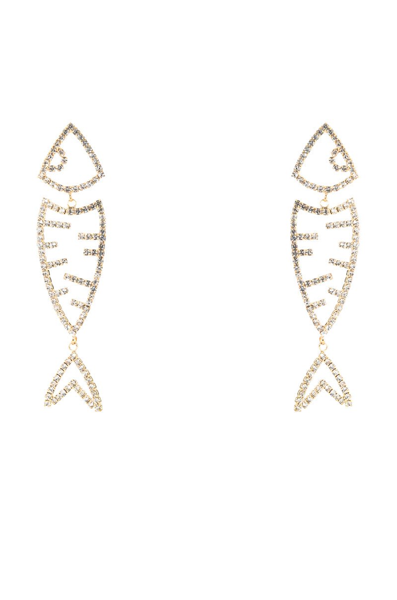 BLING FISHIN EARRING IN GOLD