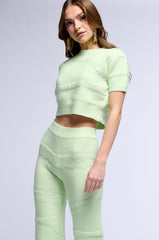 CARISSA COZY KNIT SHORT SLEEVE TOP