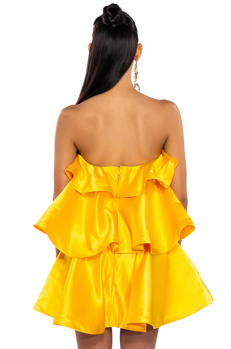CENTER OF ATTENTION LAYERED MINI DRESS