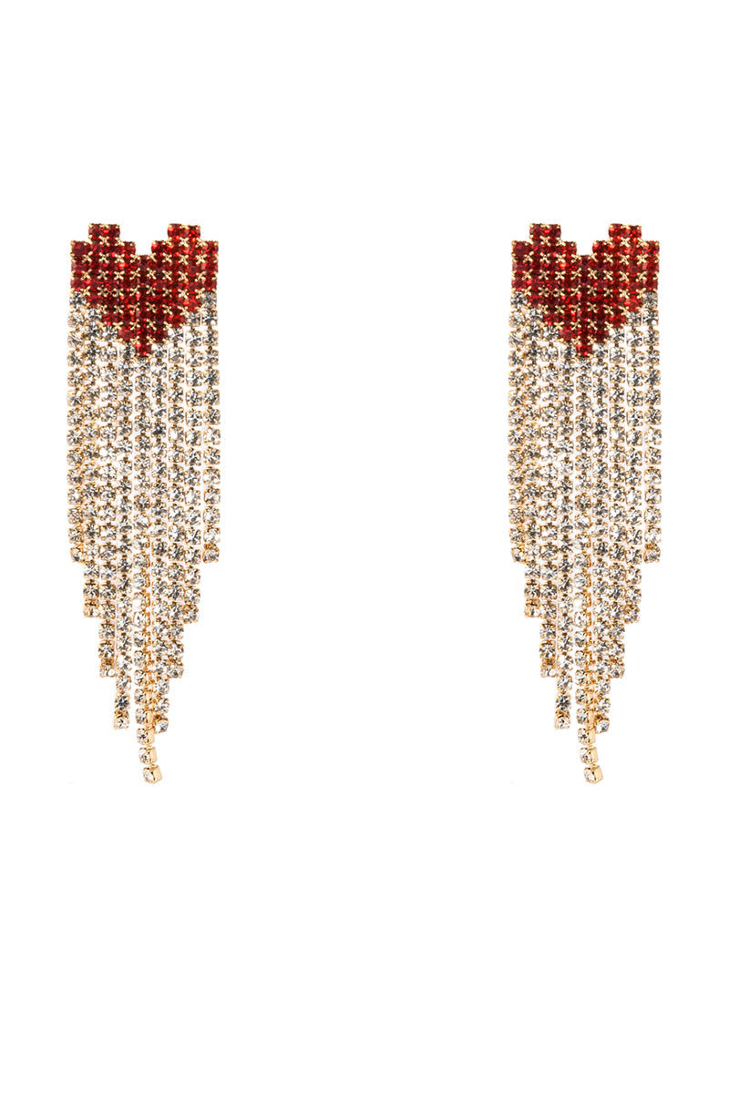 DIGITAL HEART EARRING IN GOLD